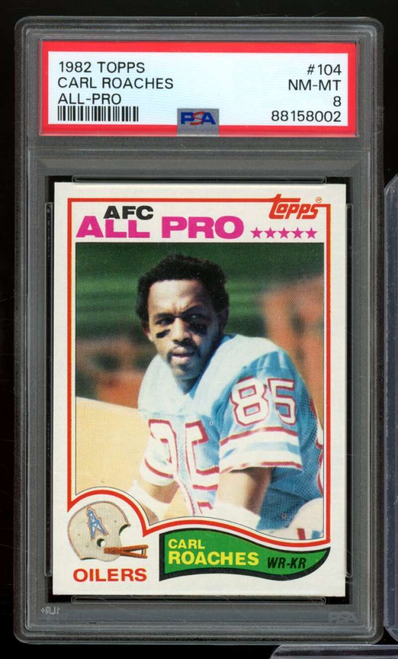 Carl Roaches Card 1982 Topps #104 PSA 8 Image 1