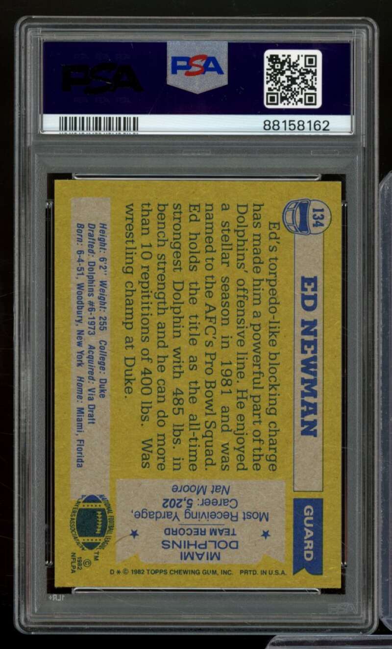 Ed Newman Card 1982 Topps #134 PSA 8 Image 2