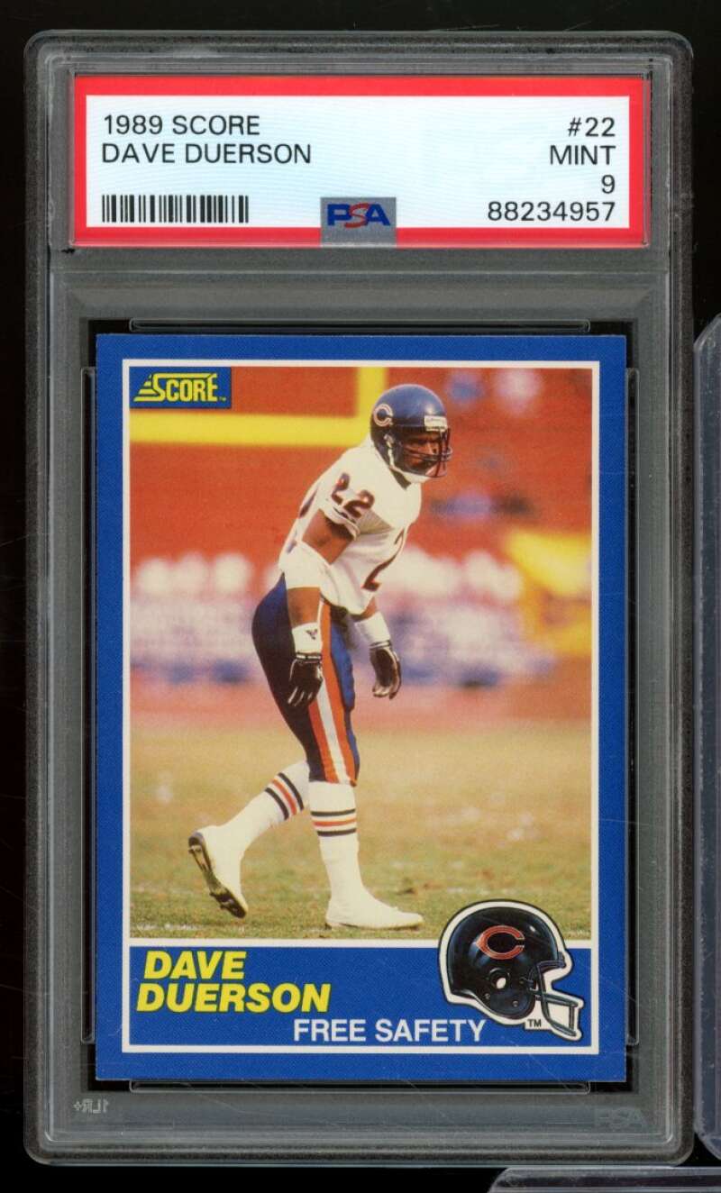 Dave Duerson Card 1989 Score #22 PSA 9 Image 1