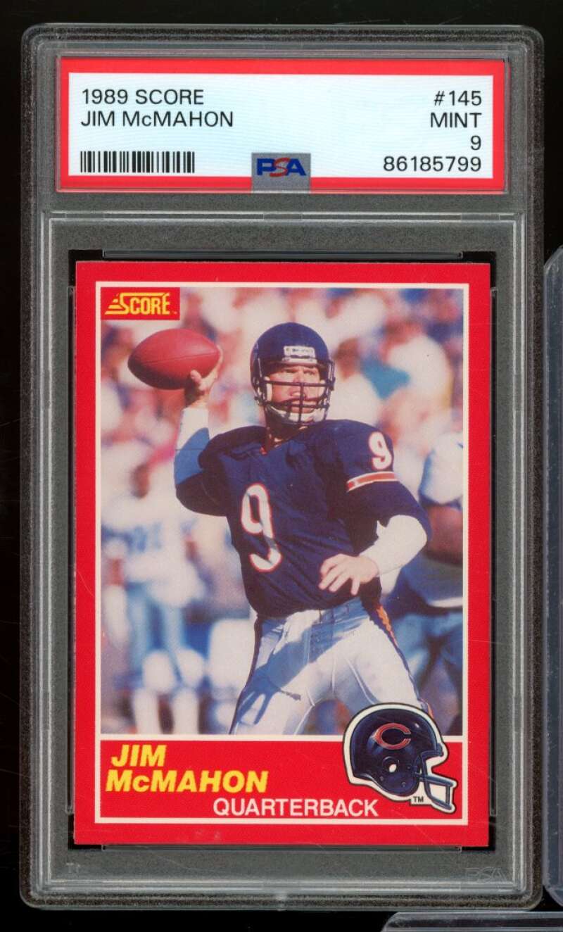 Jim McMahon Card 1989 Score #145 PSA 9 Image 1