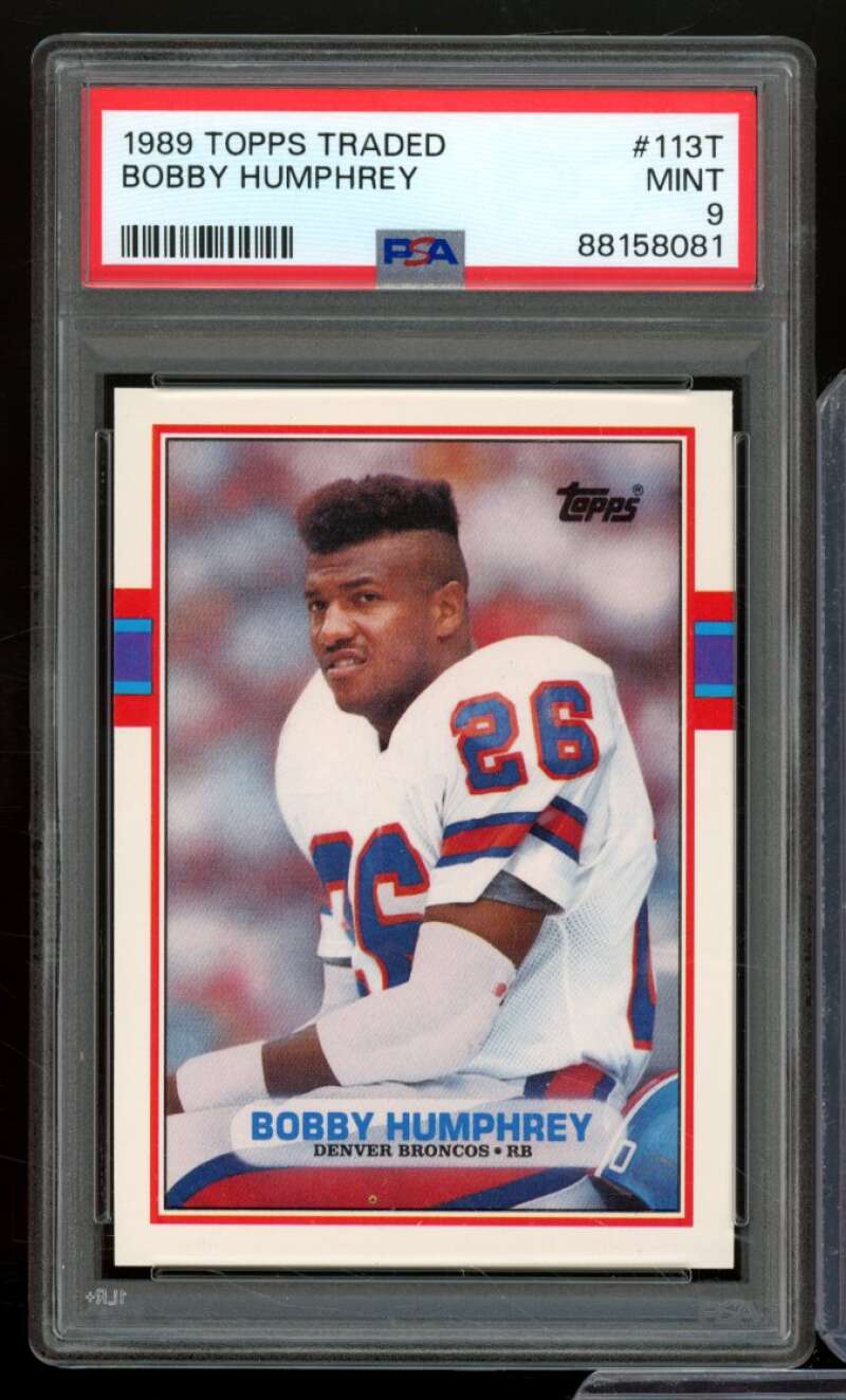 Bobby Humphrey Rookie Card 1989 Topps Traded #113T PSA 9 Image 1