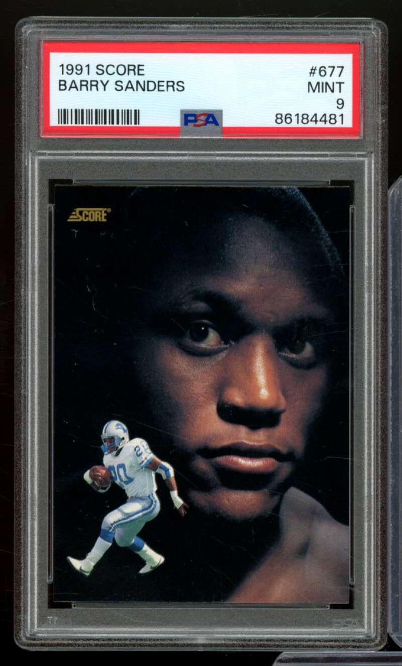 Barry Sanders Card 1991 Score #677 PSA 9 Image 1