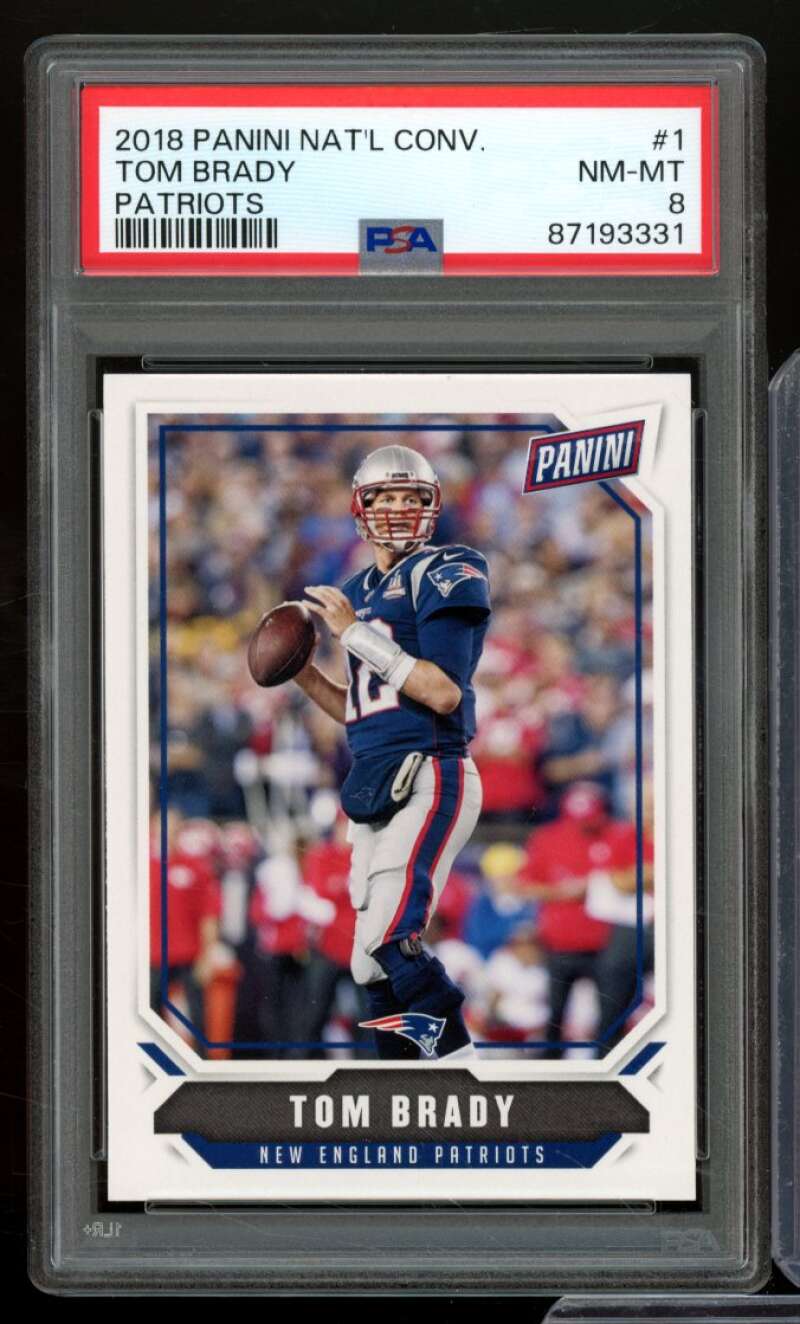 Tom Brady Card 2018 Panini Nat'L Convention #1 PSA 8 Image 1