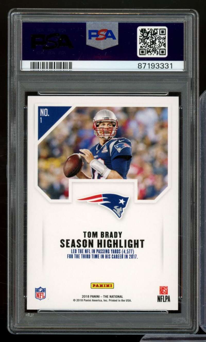 Tom Brady Card 2018 Panini Nat'L Convention #1 PSA 8 Image 2