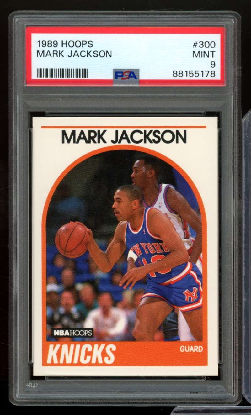 Mark Jackson Card 1989-90 Hoops #300 PSA 9 Image 1