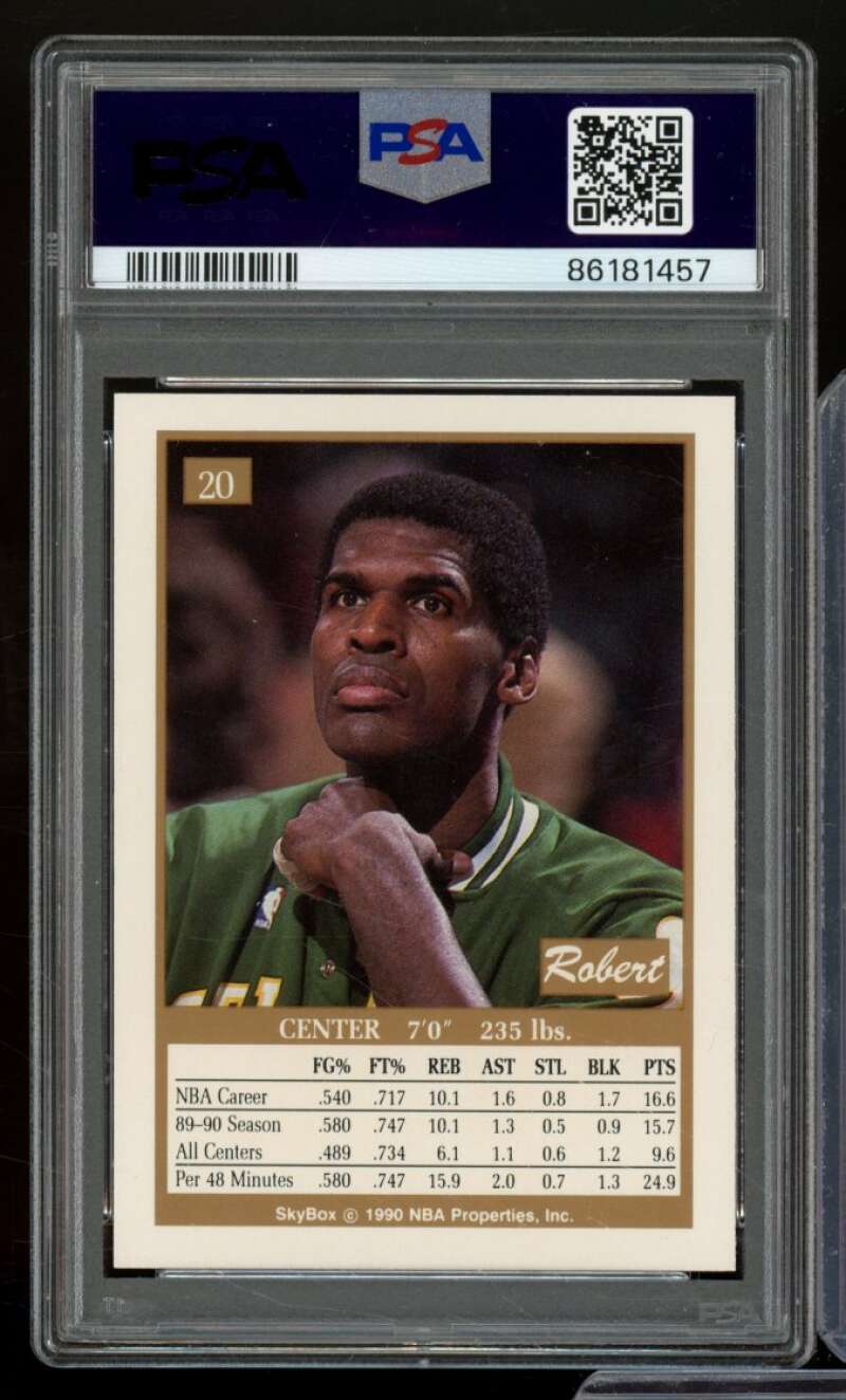 Robert Parish Card 1990-91 Skybox #20 PSA 9 Image 2