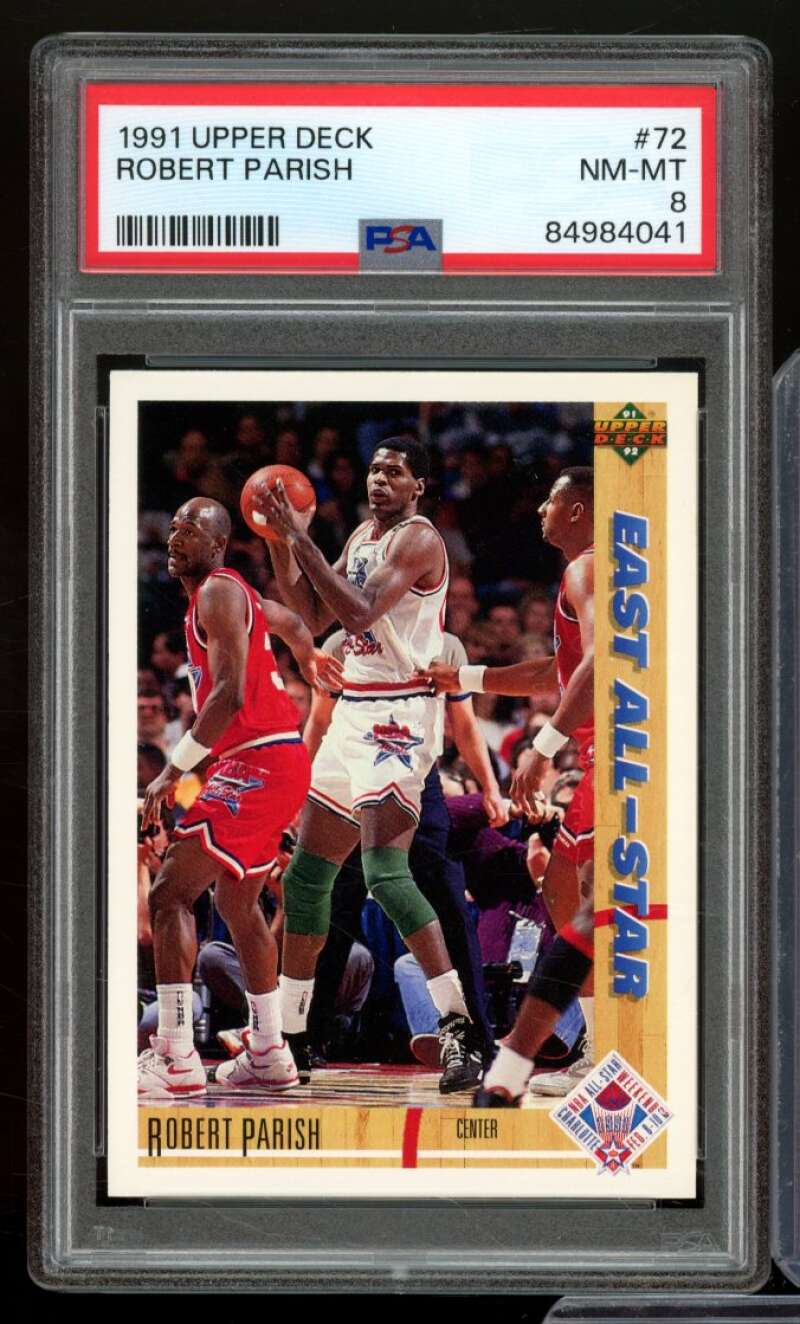 Robert Parish Card 1991-92 Upper Deck #72 PSA 8 Image 1