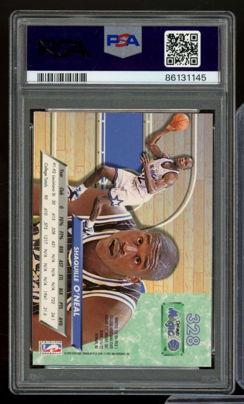 Shaquille O'Neal Rookie Card 1992-93 Ultra #328 PSA 8 Image 2