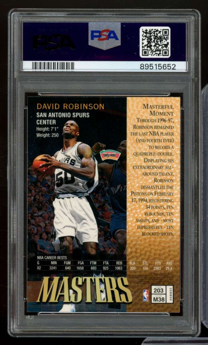 David Robinson Card 1997-98 Finest #203 PSA 9 Image 2