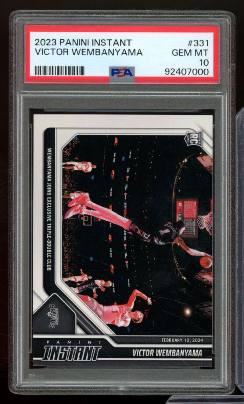 Victor Wembanyama Rookie Card 2023-24 Panini Instant #331 PSA 10 Image 1