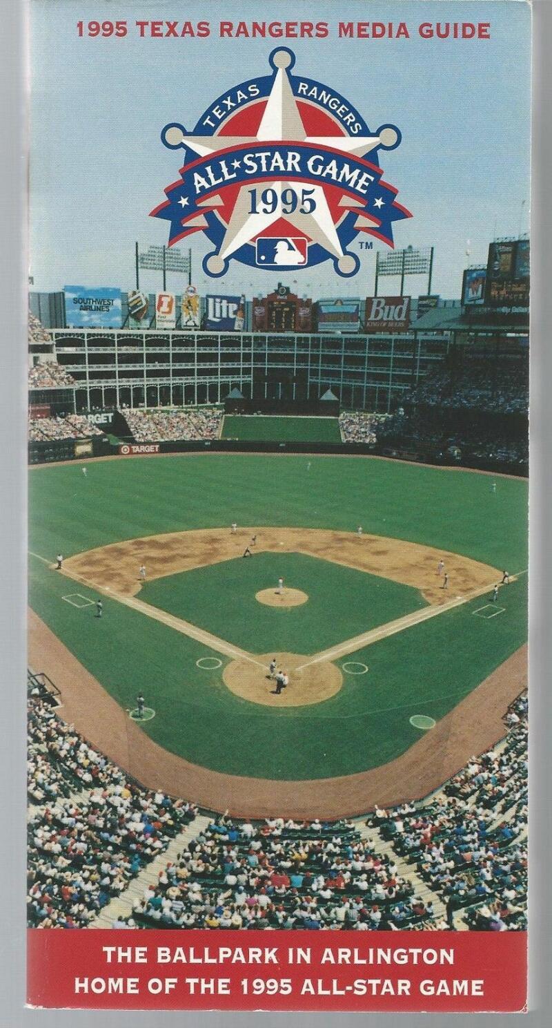 1995 Texas Rangers Baseball MLB Souvenir Program Magazine Image 1