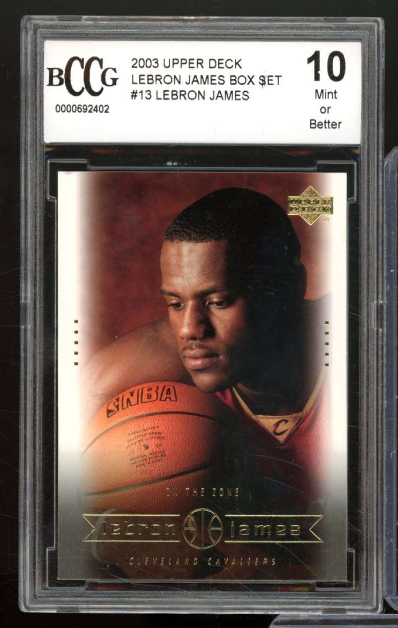 2003 Upper Deck Lebron James Box Set #13 Lebron James Rookie BGS BCCG 10 Mint+ Image 1