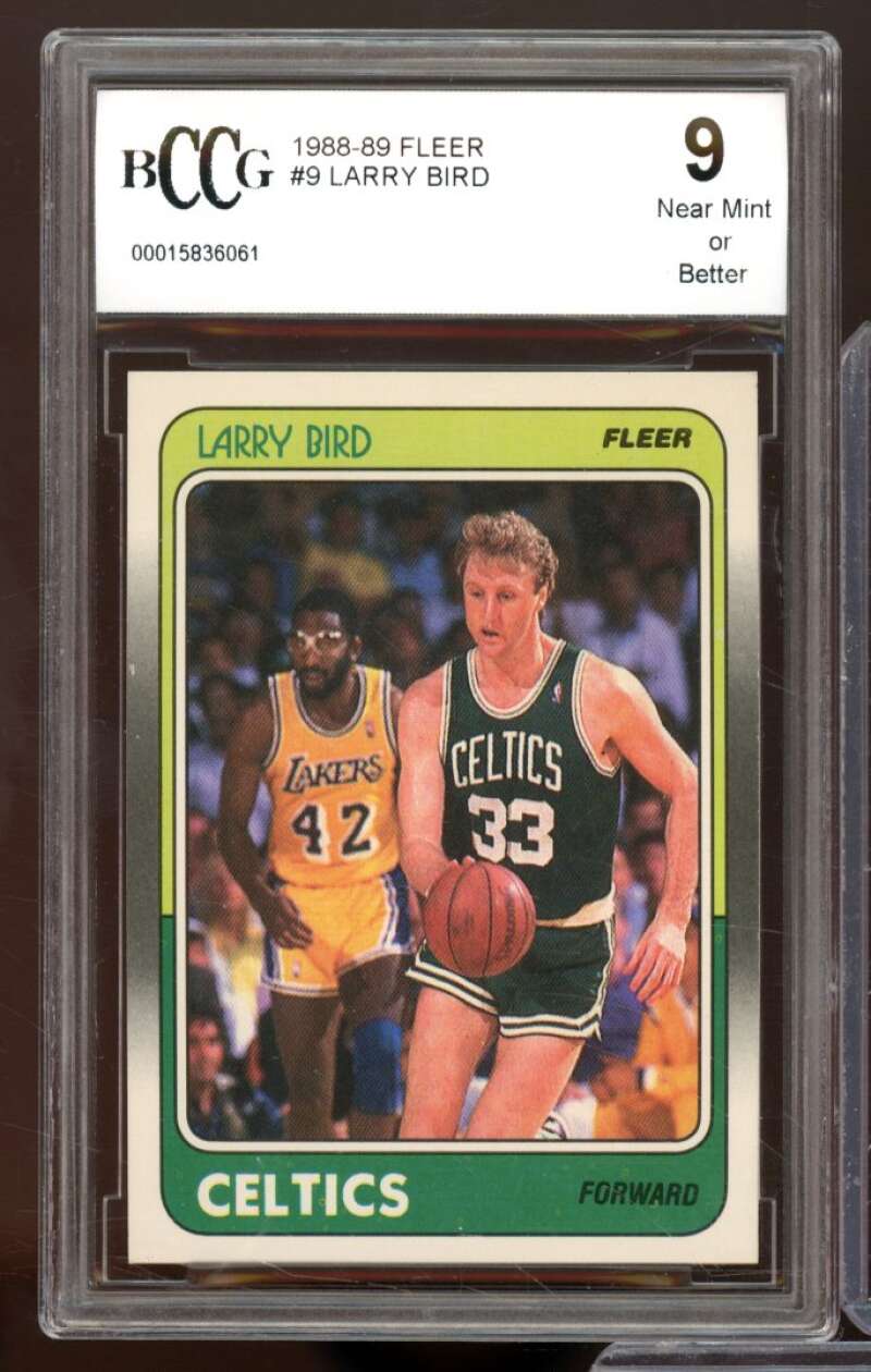 Larry Bird Card 1988-89 Fleer #9 BGS BCCG 9 Image 1