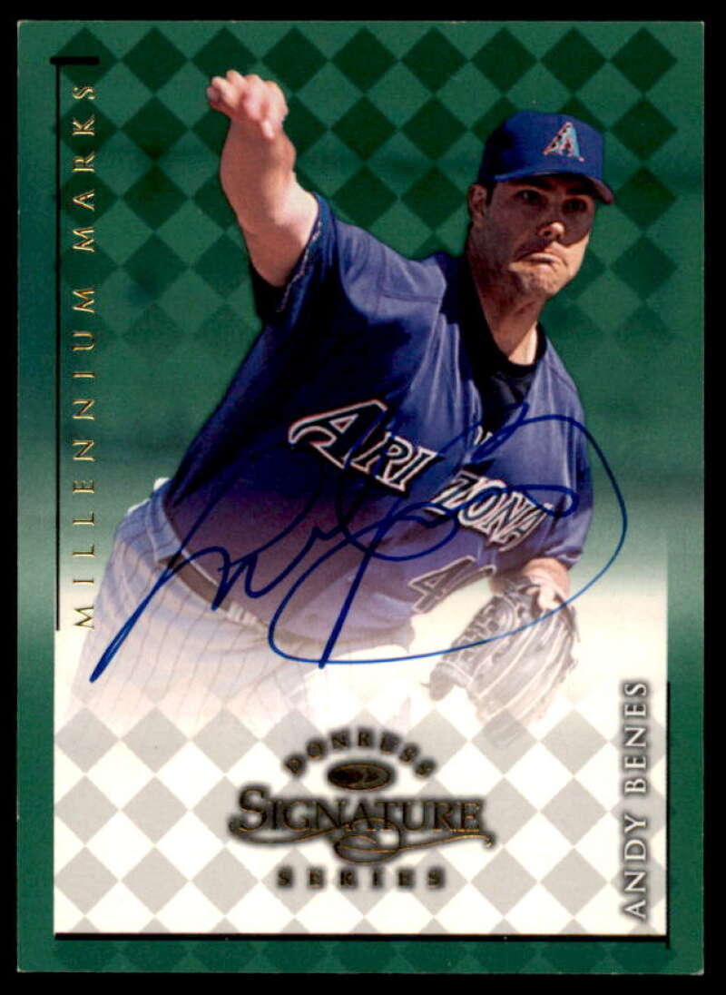Andy Benes Card 1998 Donruss Signature Autographs Millennium #10  Image 1