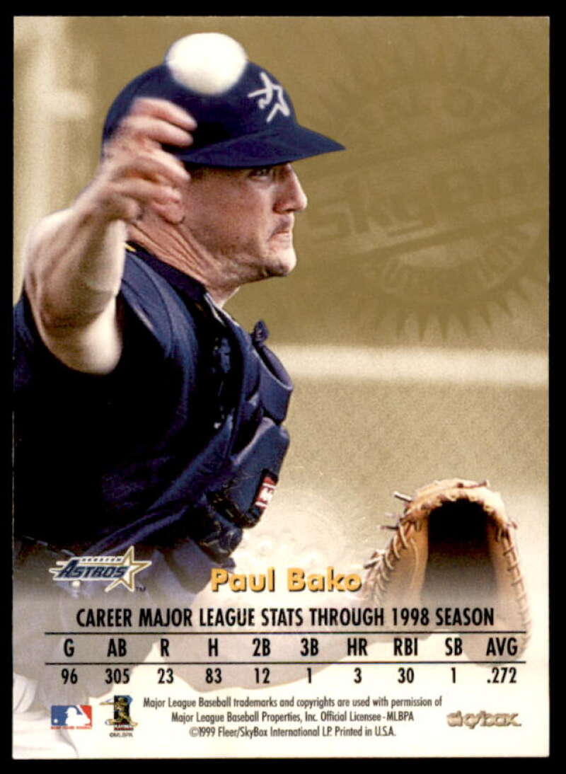 Paul Bako Card 1999 SkyBox Premium Autographics #2  Image 2
