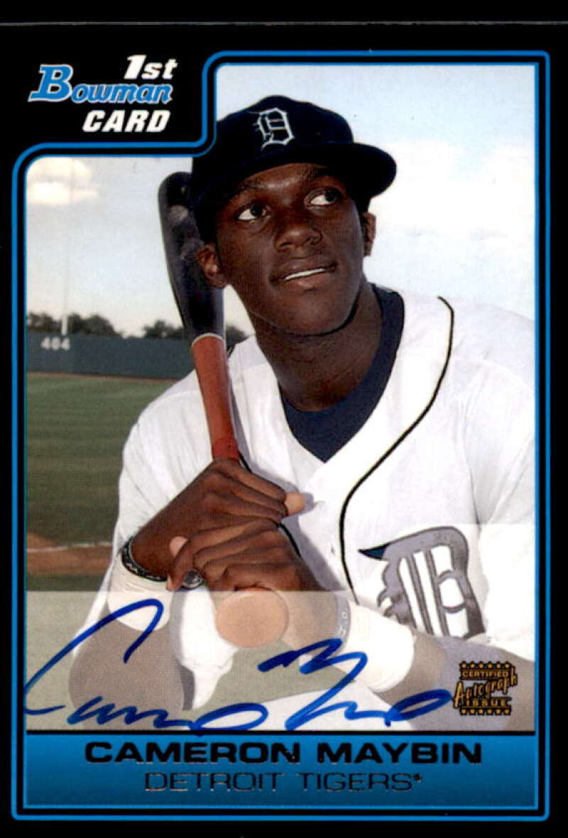 Cameron Maybin AU Rookie Card 2006 Bowman Prospects #B113  Image 1