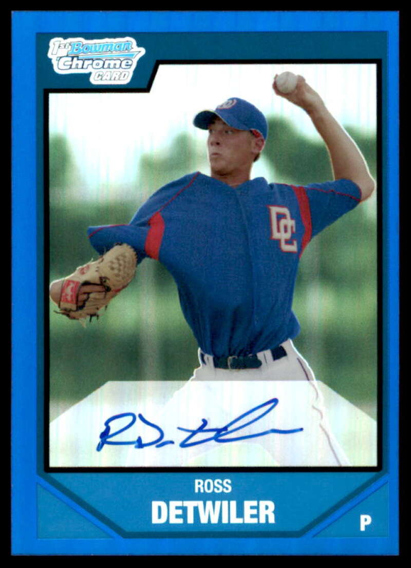 Ross Detwiler AU 2007 Bowman Chrome Draft Draft Picks Blue Refractors #BDPP112  Image 1