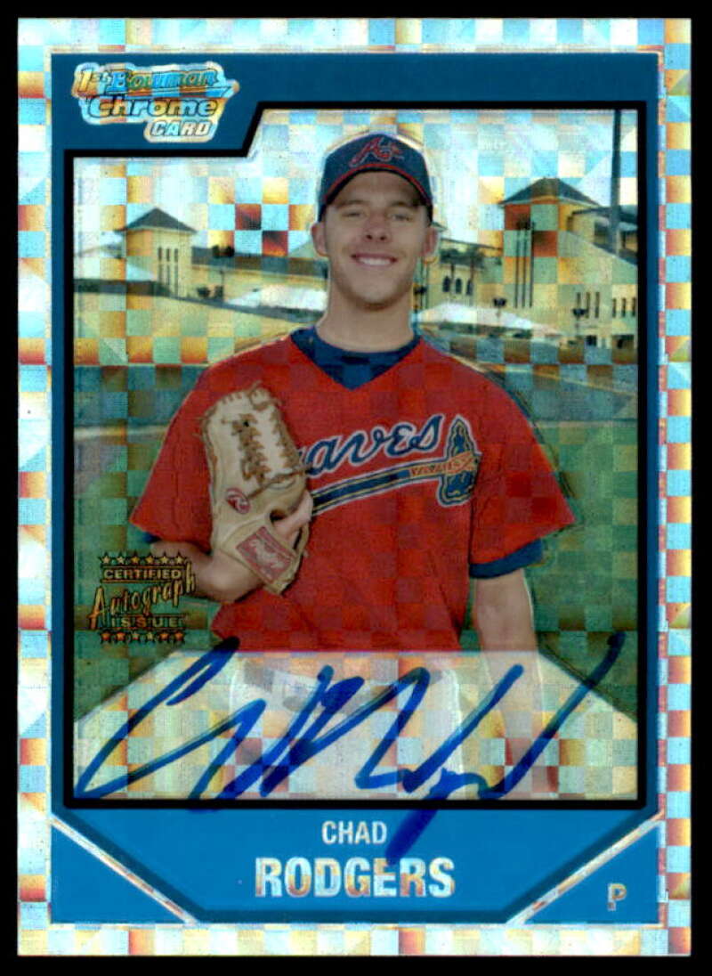 Chad Rodgers AU Rookie Card 2007 Bowman Chrome Prospects X-Fractors #BC256  Image 1