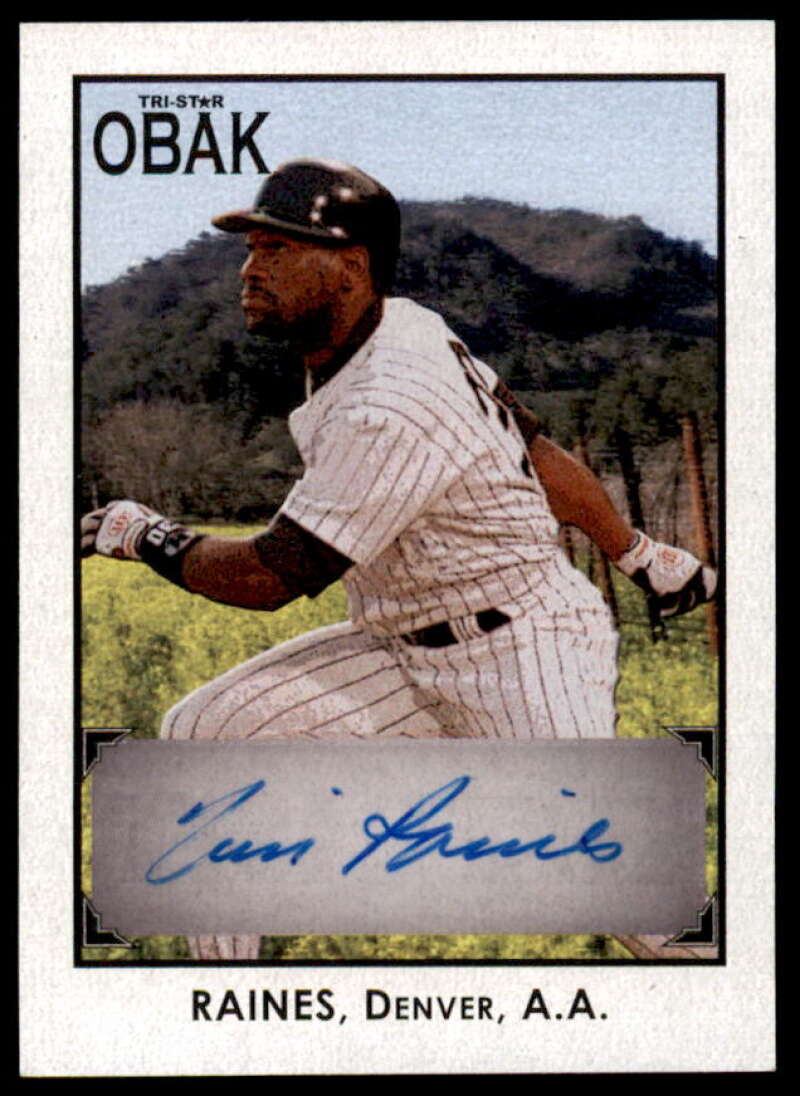 Tim Raines Card 2010 TRISTAR Obak Autographs Black #A76  Image 1