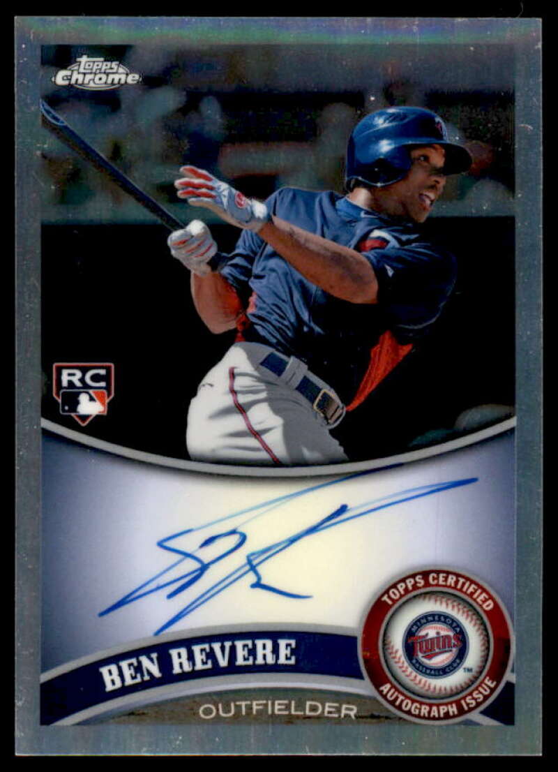 Ben Revere Rookie Card 2011 Topps Chrome Rookie Autographs Refractors #175  Image 1