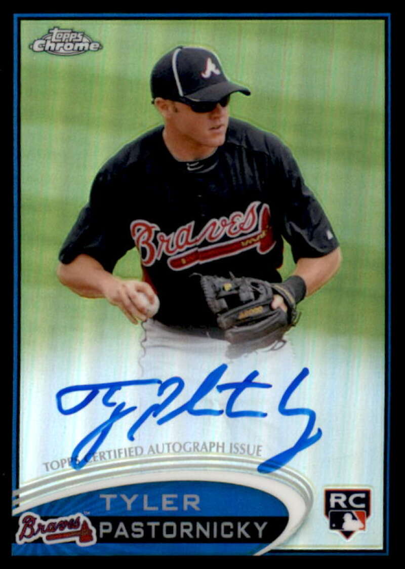 Tyler Pastornicky RC 2012 Topps Chrome Rookie Autographs Black Refractors #183  Image 1