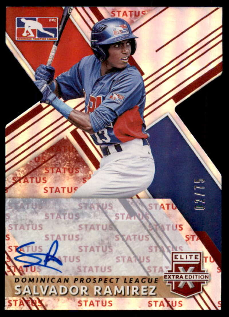 Salvador Ramirez RC 2019 Elite Extra Edition Autographs Status Die Cut Red #193  Image 1