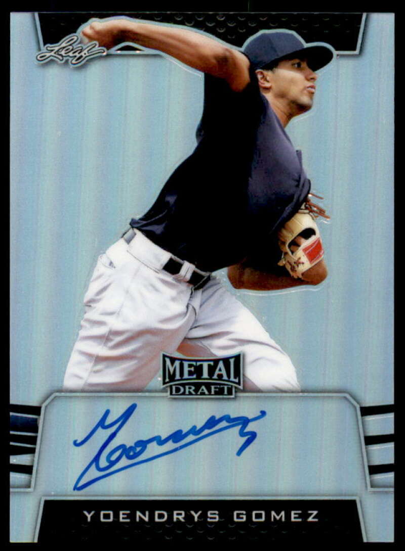 Yoendrys Gomez Rookie Card 2020 Leaf Metal Draft '19 Flashback #BAYG1  Image 1