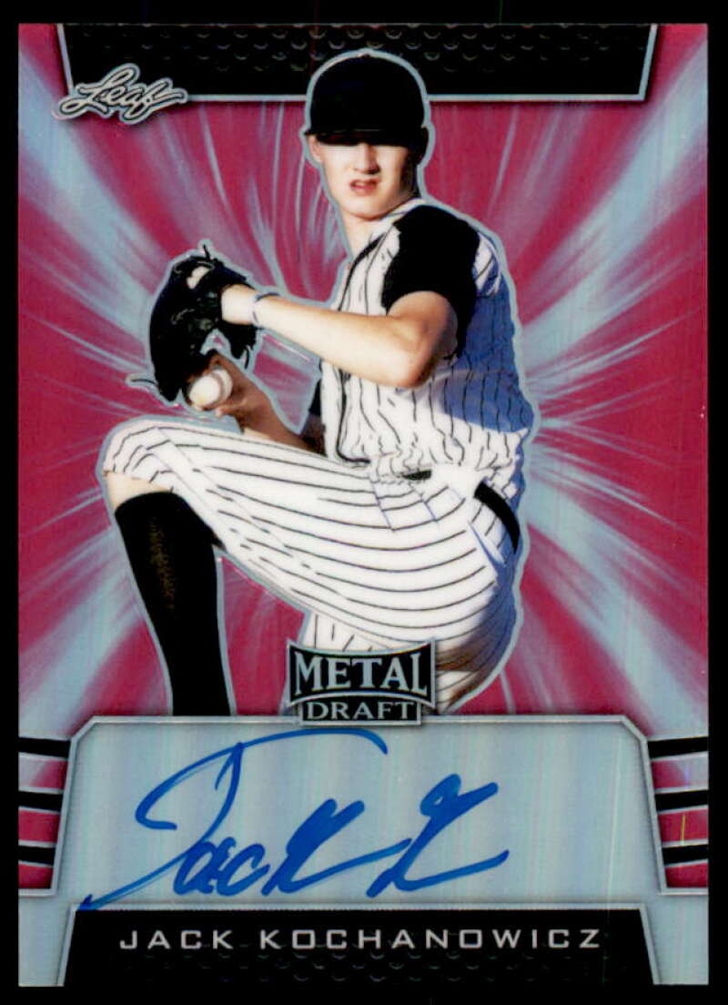 Jack Kochanowicz Rookie Card 2020 Leaf Metal Draft '19 Flashback Pink #BAJK2  Image 1