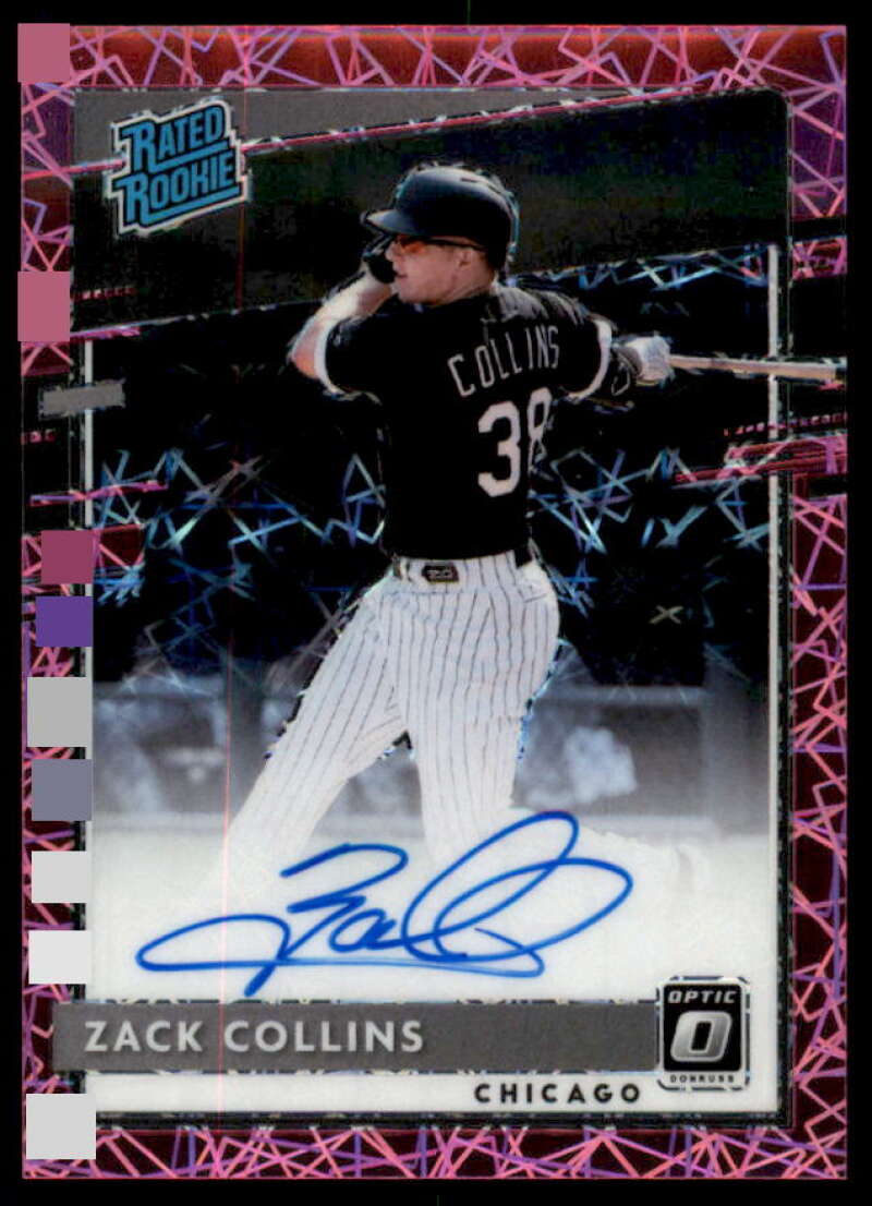 Zack Collins Rookie 2020 Donruss Optic Rated Rookies Signatures Pink Velocity #9  Image 1