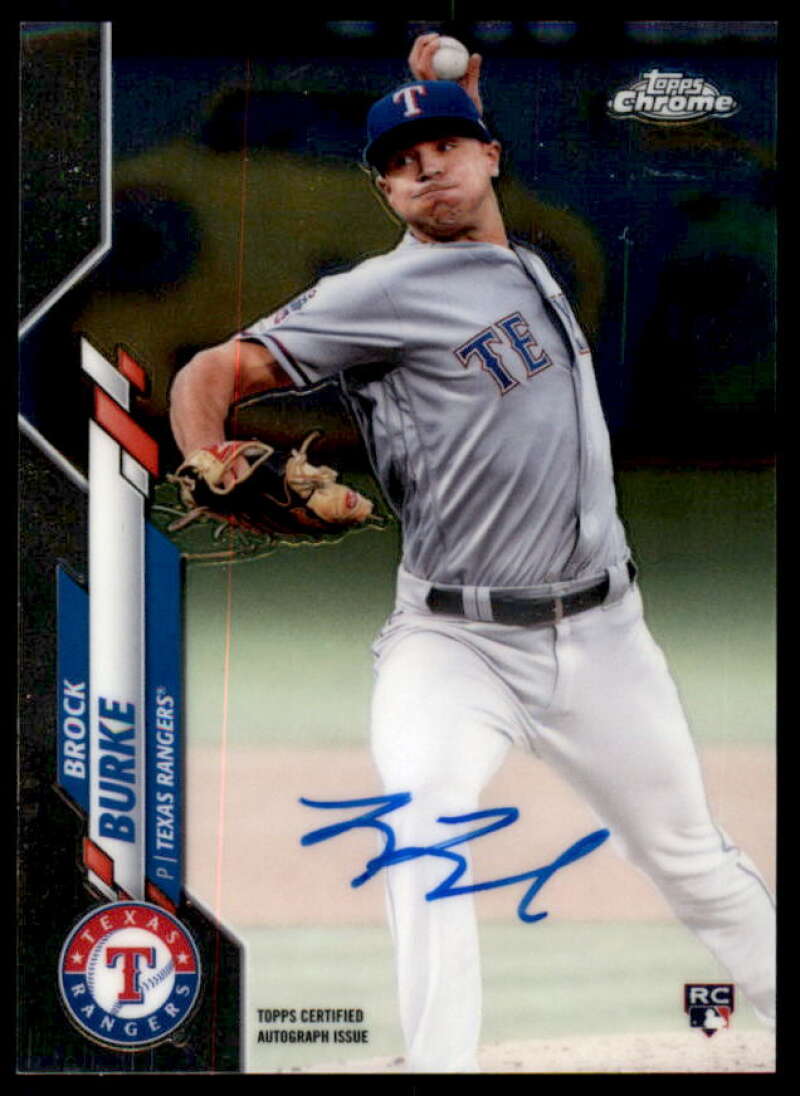 Brock Burke Rookie Card 2020 Topps Chrome Rookie Autographs #RABBU  Image 1