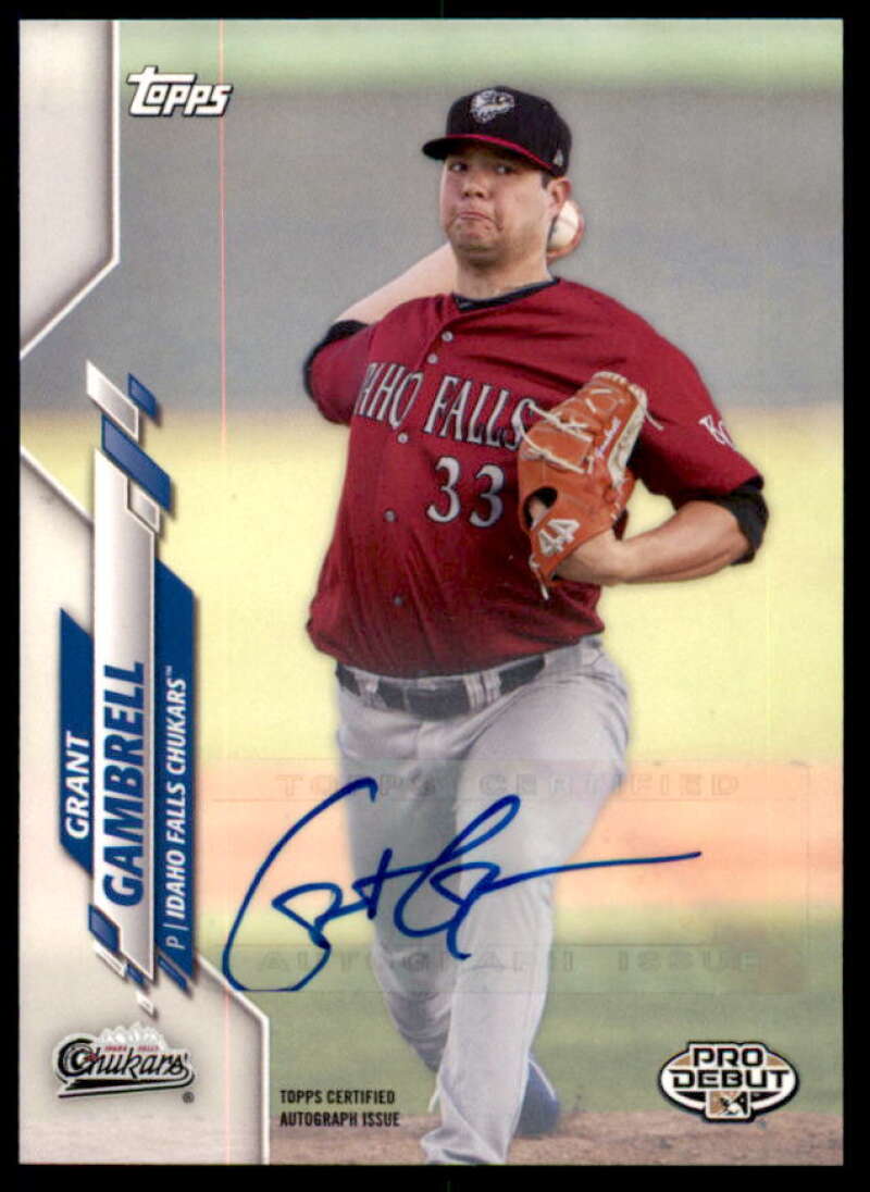 Grant Gambrell Rookie Card 2020 Topps Pro Debut Autographs #PD76  Image 1