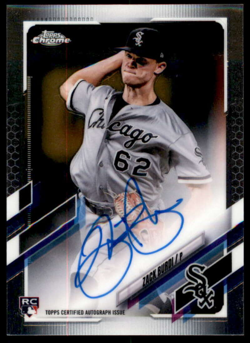 Zack Burdi Rookie Card 2021 Topps Chrome Rookie Autographs #RAZB  Image 1