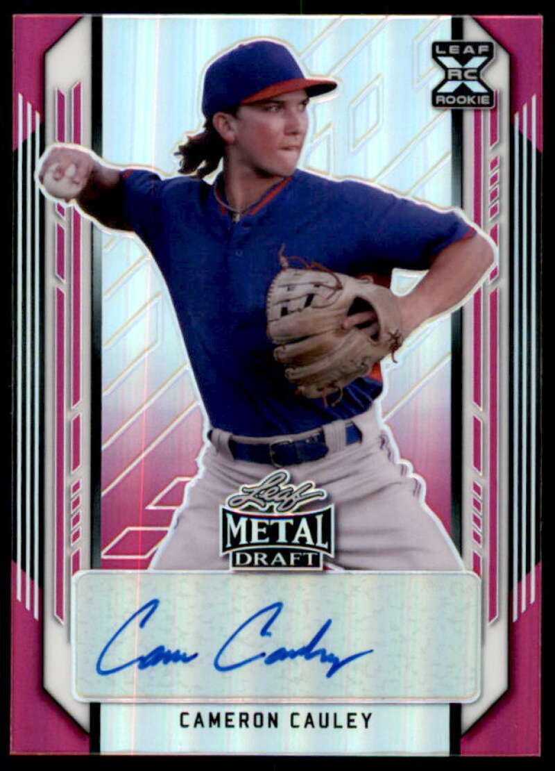 Cameron Cauley Rookie Card 2021 Leaf Metal Draft Pink #BACC2  Image 1
