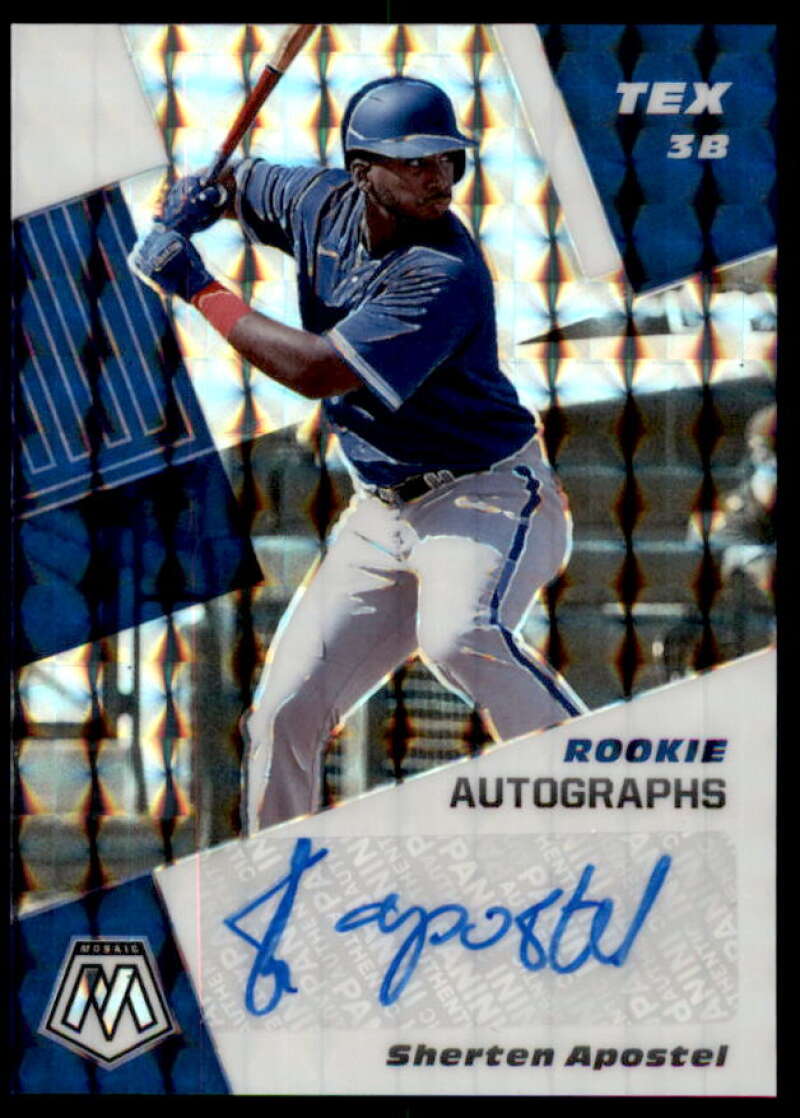 Sherten Apostel Rookie Card 2021 Panini Mosaic Rookie Autographs Mosaic #13  Image 1
