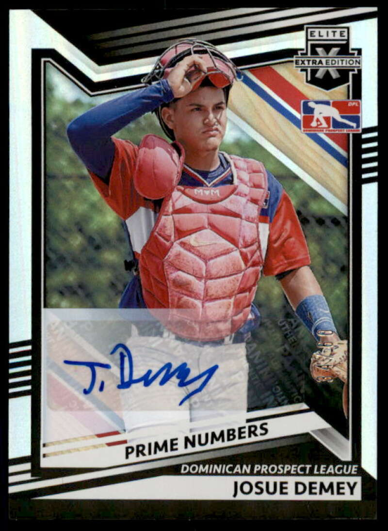 Josue Demey Card 2022 Elite Extra Edition Signatures Prime Numbers B #178  Image 1