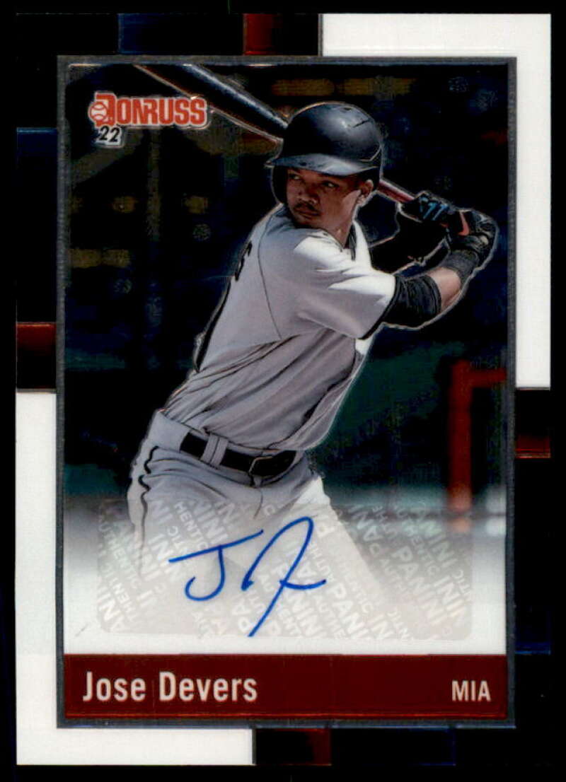 Jose Devers Rookie Card 2022 Donruss Optic Retro '88 Signatures #45  Image 1