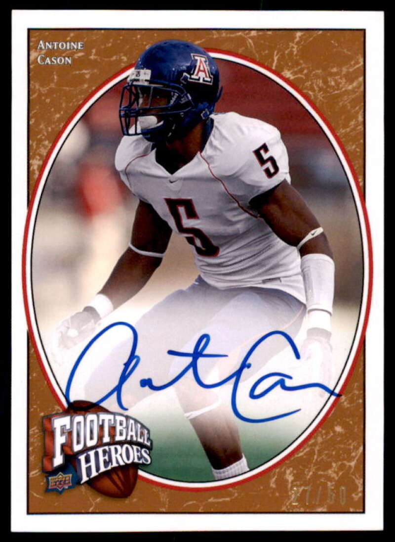 Antoine Cason Card 2008 Upper Deck Heroes Autographs Bronze #108  Image 1