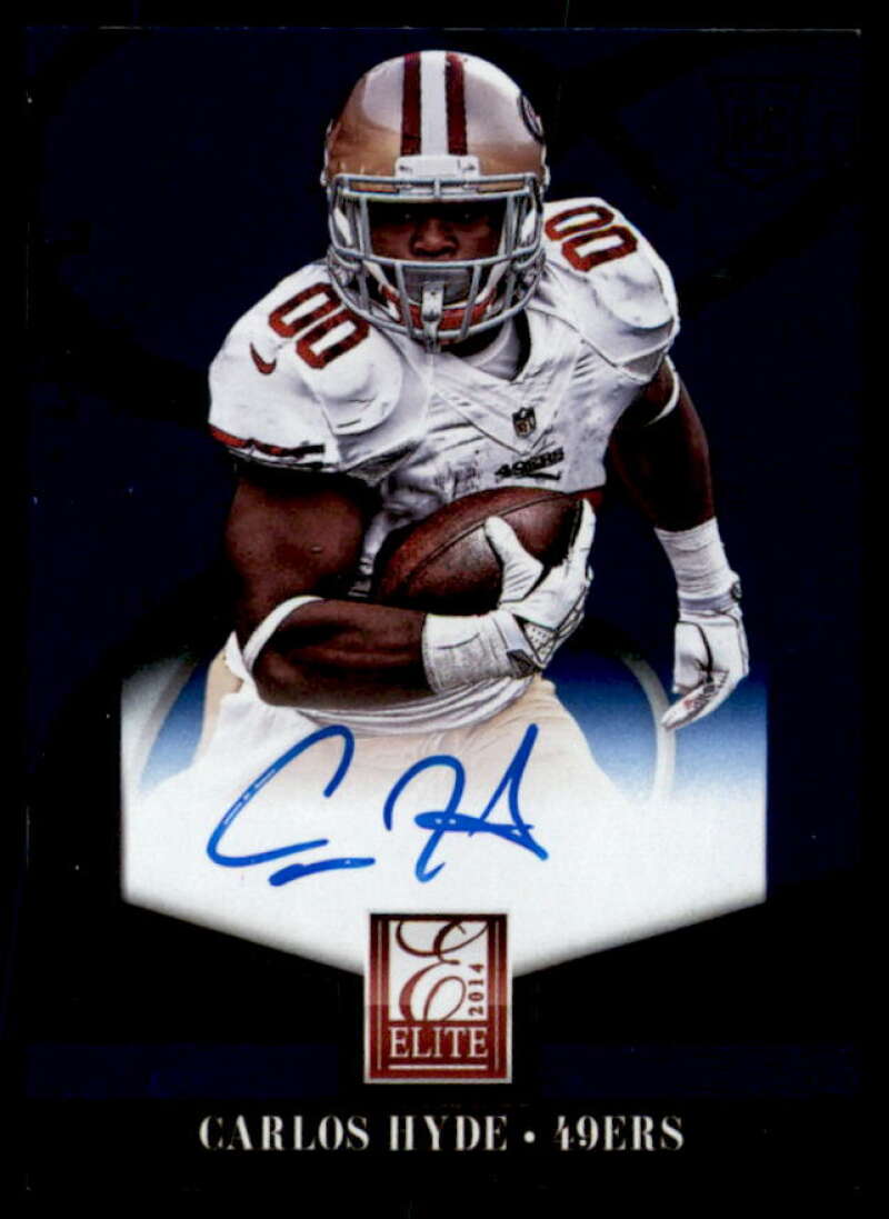 Carlos Hyde Rookie Card 2014 Elite Rookie Autographs #10  Image 1