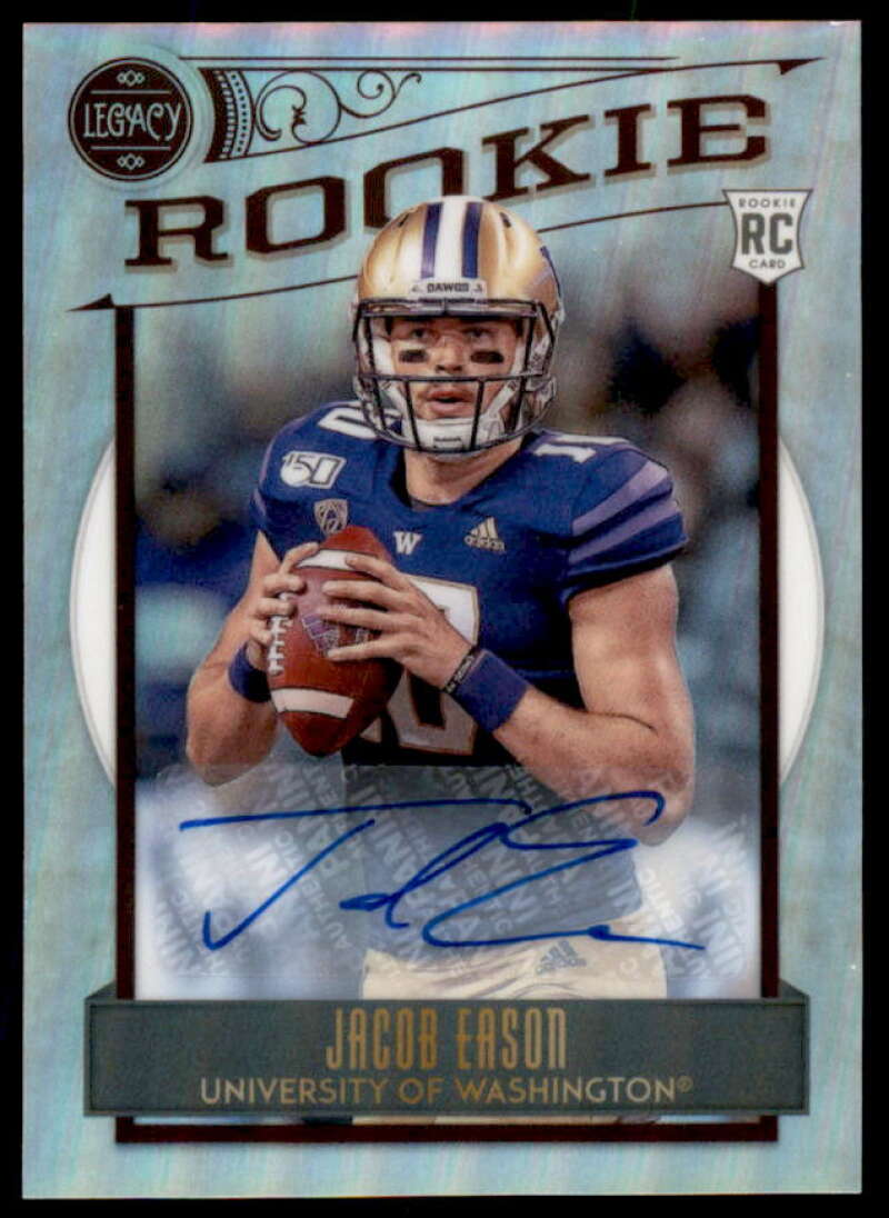 Jacob Eason Rookie Card 2020 Panini Legacy Rookies Premium Penmanship #156  Image 1