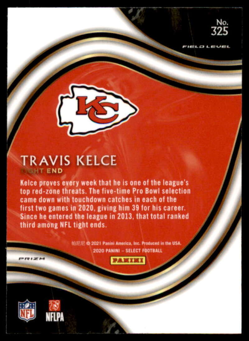 Travis Kelce Card 2020 Select Prizm Silver #325  Image 2