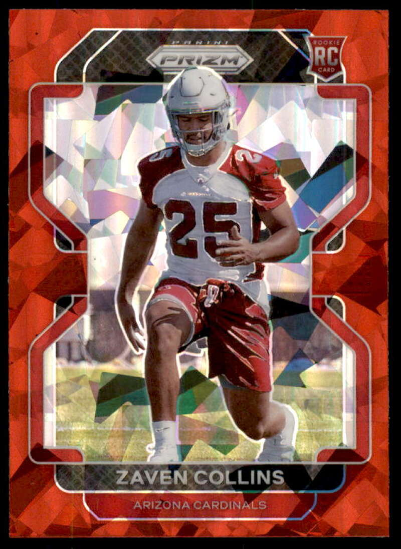 Zaven Collins Rookie Card 2021 Panini Prizm Prizms Red Ice #432  Image 1