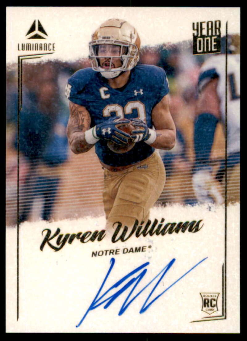 Kyren Williams Rookie Card 2022 Panini Luminance Year One Signatures RPS #29  Image 1