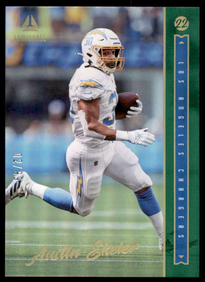 Austin Ekeler Card 2022 Panini Luminance Green #57  Image 1