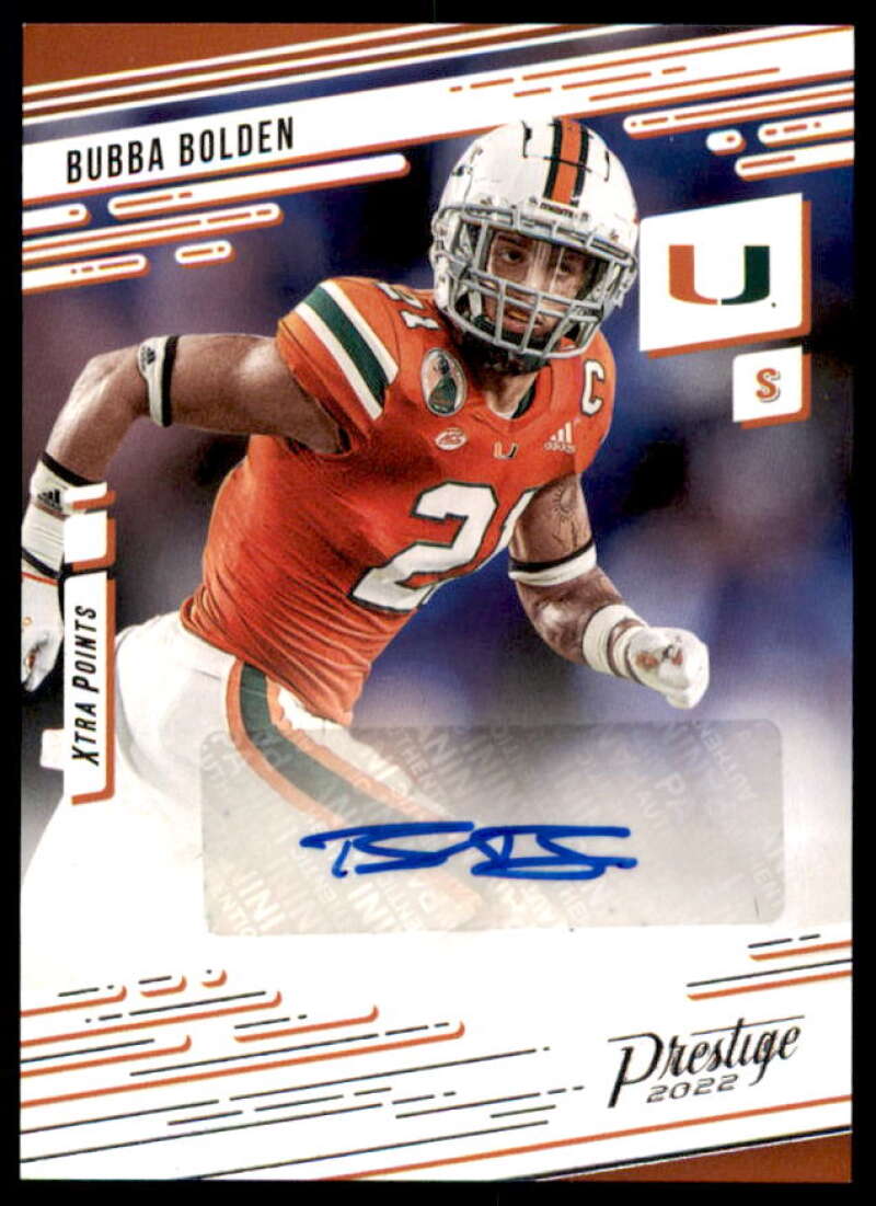 Bubba Bolden RC 2022 Chronicles Draft Picks Prestige Xtra Points Signatures #34  Image 1