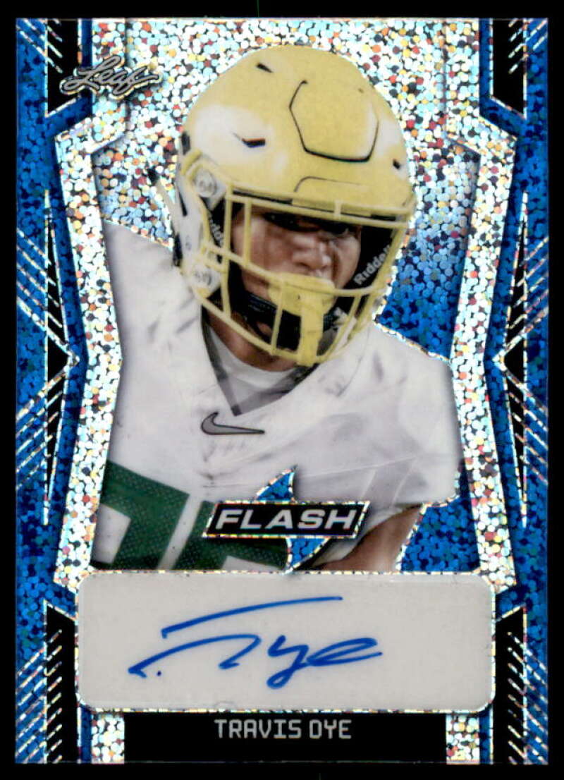 Travis Dye Rookie Card 2022 Leaf Flash Portrait Autographs Blue #PATD1  Image 1