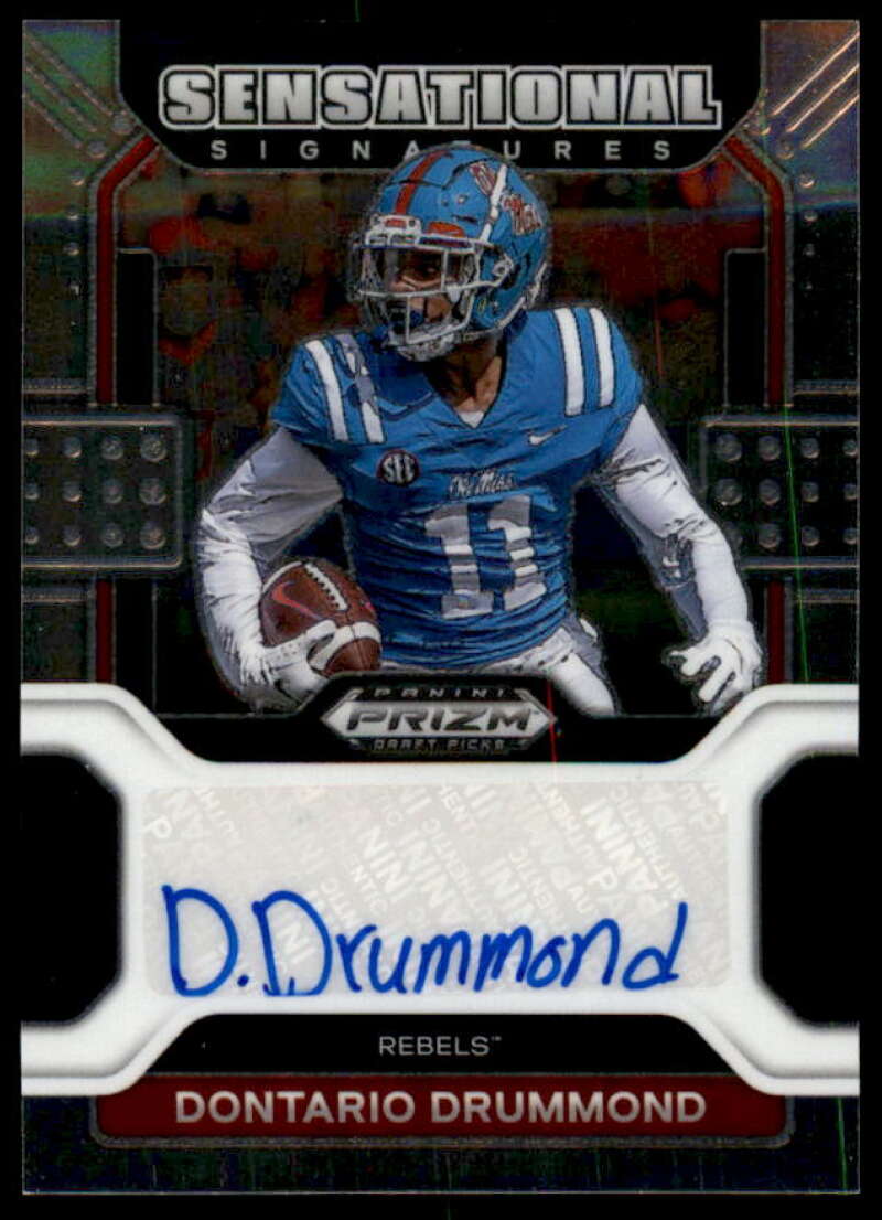 Dontario Drummond Rookie 2022 Panini Prizm Draft Picks Sensational Signatures #8  Image 1