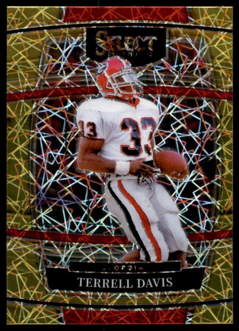 Terrell Davis Card 2022 Select Draft Picks Prizms Gold Lazer #57  Image 1