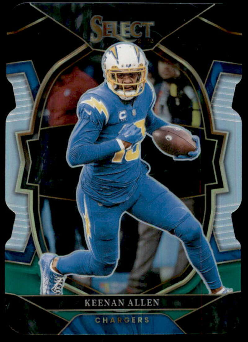 Keenan Allen Card 2022 Select Prizm Black and Green Die Cut #15  Image 1