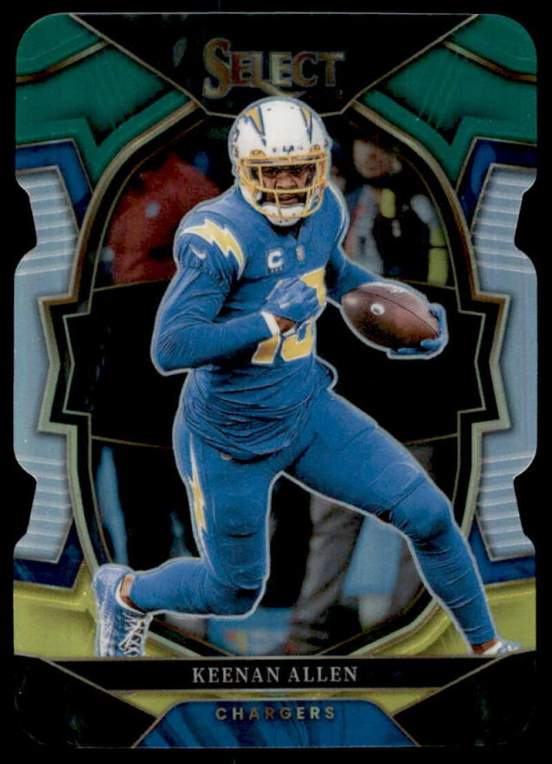 Keenan Allen Card 2022 Select Prizm Black and Green Die Cut #15  Image 1