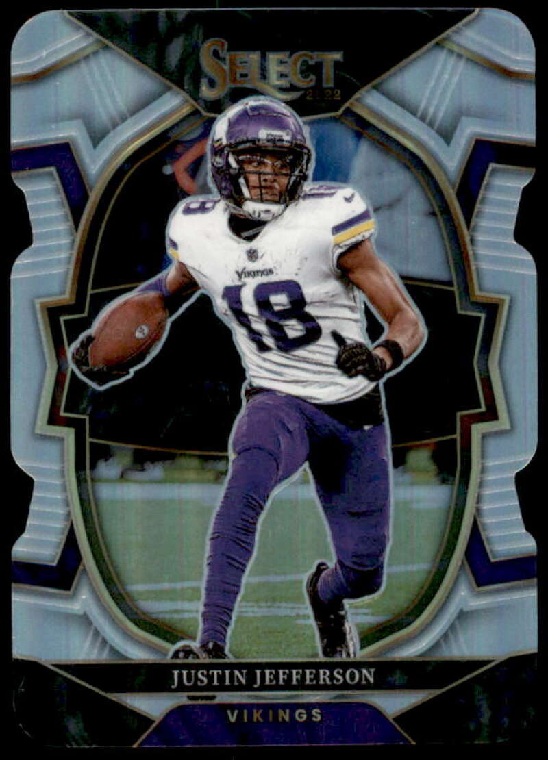 Justin Jefferson Card 2022 Select Prizm Silver Die Cut #50  Image 1